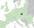 Poloha Moravy v Evropě.