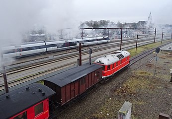 Steam locomotive at Østerport Station.