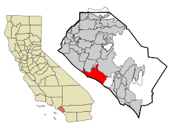 Location within California and Orange County