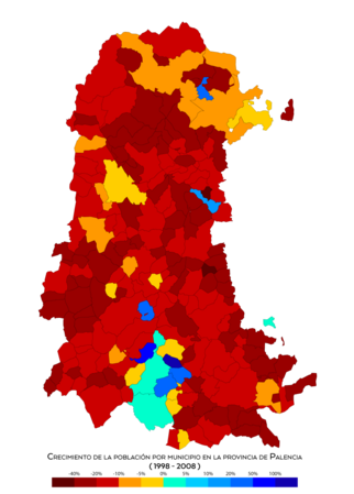 Crecimiento de población entre 1998 y 2008