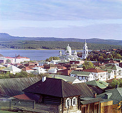 Zlatoust rundt 1910, fotografert av Prokudin-Gorskij.