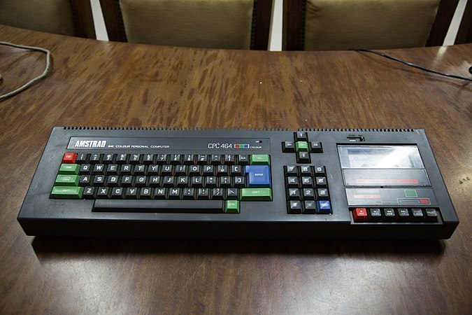 The Amstrad CPC464 computer.