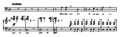 Image 16The opening bars of the Commendatore's aria in Mozart's opera Don Giovanni. The orchestra starts with a dissonant diminished seventh chord (G# dim7 with a B in the bass) moving to a dominant seventh chord (A7 with a C# in the bass) before resolving to the tonic chord (D minor) at the singer's entrance. (from Classical period (music))