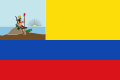 Vlajka Spojených států venezuelských (1811–1812) a Vlajka 2. Venezuelské republiky (1813–1814) Poměr stran: 2:3