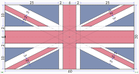 תבנית עיצובו של הדגל ביחס של 1:2