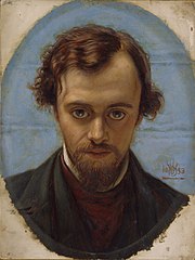 William Holman Hunt, Portrait de Dante Gabriel Rossetti à l'âge de 22 ans, 1853.