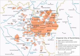 Città libera imperiale di Norimberga - Localizzazione
