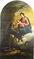 Juan van der Hamen y León, Die Jungfrau präsentiert das Christuskind dem Heiligen Franziskus, 236 × 138 cm, Öl auf Leinwand, Blondeau Associés in Paris