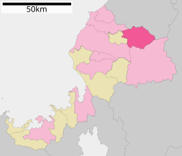 Situering van Katsuyama in de prefectuur Fukui
