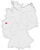 Lage der kreisfreien Stadt Essen in Deutschland