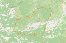 Perimetro de la comarca navarra de Alto Bidasoa / Malerreka, mapa OpenStreetMap