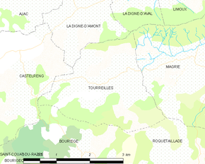 Poziția localității Tourreilles