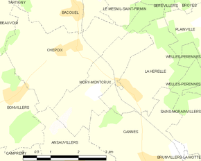 Poziția localității Mory-Montcrux