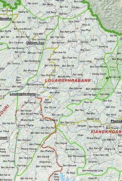 Map of Luang Prabang province