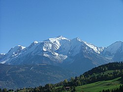 pohled na Mont Blanc