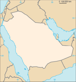 Khobars läge i Saudiarabien