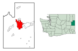 Location of Spokane, Washington