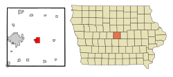 Location of Nevada, Iowa