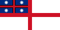 The flag of the United Tribes of New Zealand from the Declaration of Independence in 1835 until William Hobson proclaimed British sovereignty in 1840 puts the Southern Cross in the canton of the St George Cross.