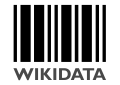 Black-only Wikidata transparent logo (SVG logo, [en] English)