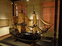 Model of the sailing ship