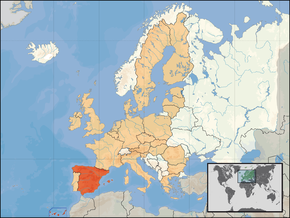 Kart over Kongeriket Spania
