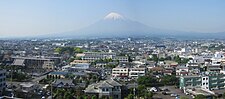 Fuji City and Mount Fuji seen from city hall
