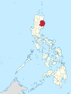 Mapa de Filipinas con Isabela resaltado