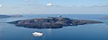 La isla Nea Kameni, situada en la caldera de Santorini, Grecia