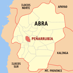 Map of Abra with Peñarrubia highlighted