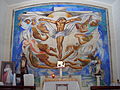 Cristo (1950) mural de Francisco Narváez en la capilla del Hospital Clínico de la Ciudad Universitaria de Caracas.