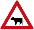 Zeichen 140-10 Viehtrieb, Tiere (Aufstellung rechts)