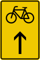 Zeichen 442-30 Vorwegweiser für Fahrradfahrer (geradeausweisend)