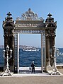 One of the gates of Dolmabahçe Sarayı facing the Bosphorus