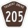 Tourist Drive 205 marker