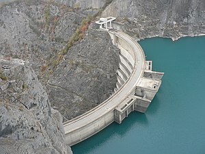 The Barrage (Dam) de Monteynard in Isère, France.