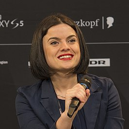 Herciana Matmuja tijdens het Eurovisiesongfestival 2014