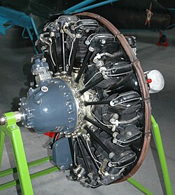 A szolnoki repülőmúzeumban kiállított AI–14R motor