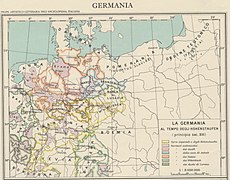 Map Germany at the time of the Hohenstaufens 1928-1940 - Touring Club Italiano CART-TRC-54 01.jpg