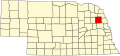 State map highlighting Cuming County