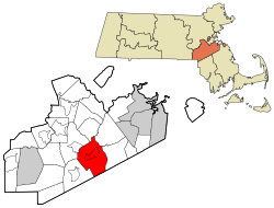 Location in Norfolk County in Massachusetts