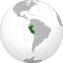 Location of Perú