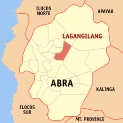 Mapa de Abra con Lagangilang resaltado