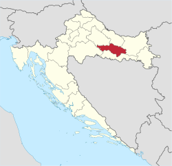 موقعیت شهرستان پوژگا-اسلاونیا در نقشه