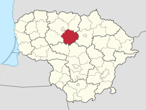 Радвилишкское районное самоуправление на карте