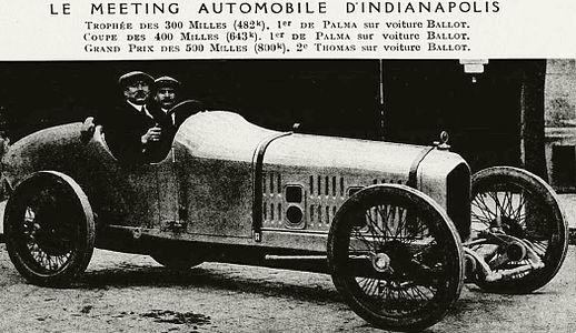 René Thomas, 2° en Indianápolis en 1920.