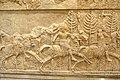 Cavaliers assyriens lors d'une chasse. Bas-relief de la salle 7.