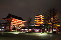 The temple during nighttime