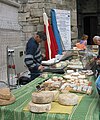 Sheep Cheese on market of Villefranche-de-Rouergue (Aveyron).
