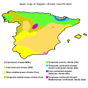 Кліматична карта Іспанії (за Кеппеном)
